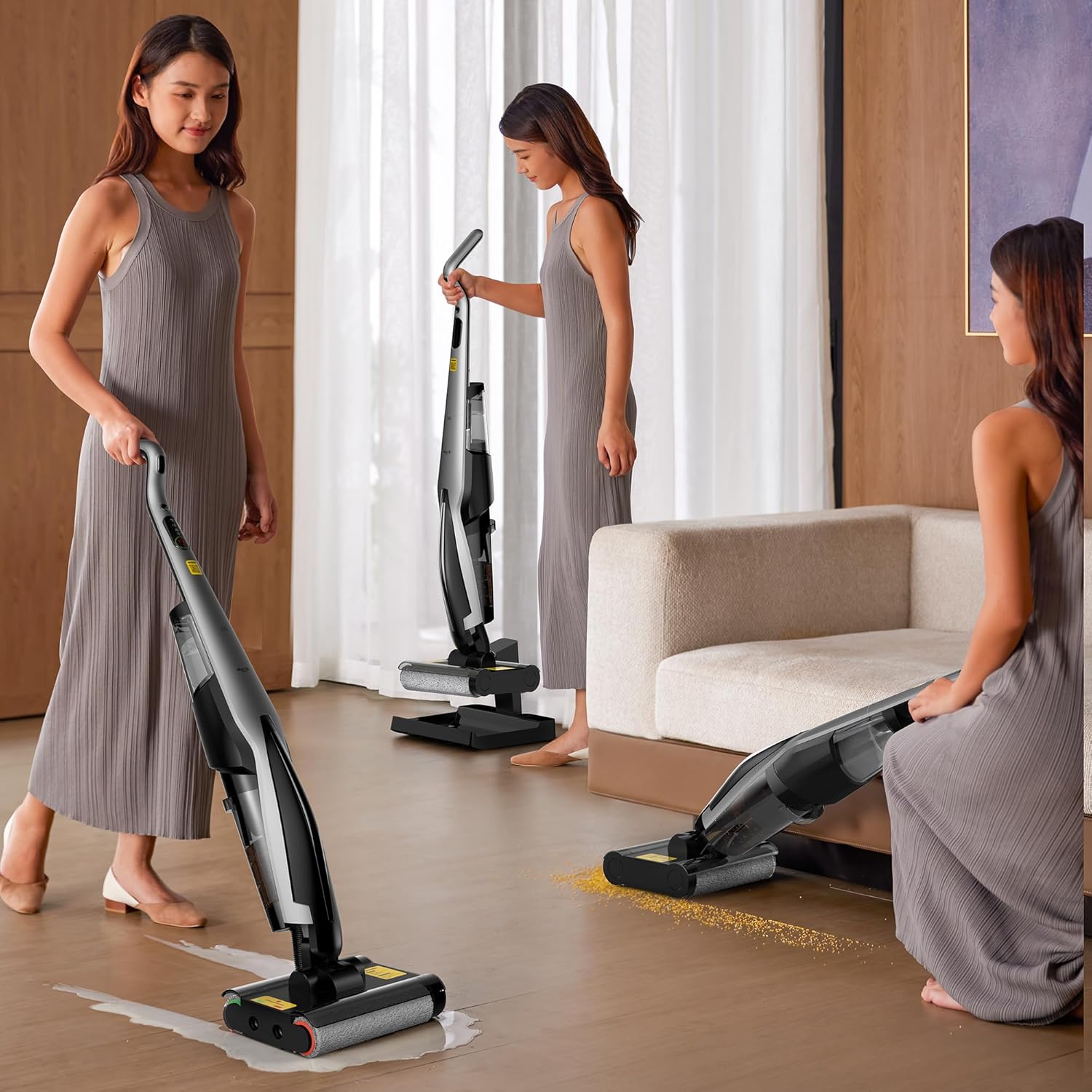 DEERMA DOUBLE ROLLER WIRELESS FLOOR CLEANER DEM-VX96W - Image 9
