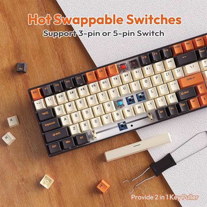 Royal Kludge RGB Tri-Mode Hot-Swap Gaming Keyboard - RK100 - Image 7