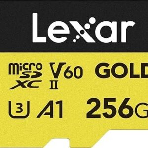 LEXAR PROFESSIONAL GOLD 256GB MICROSDXC UHS-II SPEED UP TO 280 MB/S CARD LMSGOLD256G-BNNNG