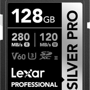 LEXAR PROFESSIONAL SILVER PRO SDXC UHS-II CARDS 280MBPS-128GB LSDSIPR128G-BNNNG