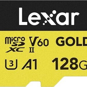 LEXAR PROFESSIONAL GOLD 128GB MICROSDXC UHS-II SPEED UP TO 280 MB/S CARD LMSGOLD128G-BNNNG