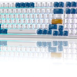 Royal Kludge RGB Tri-Modes Hot-Swap Gaming Keyboard with Brown Switches in Klein Blue - RK98