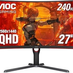 AOC GAMING MONITOR 27 INCH IPS QHD 1440P 240HZ 0.5MS BLACK Q27G3ZE