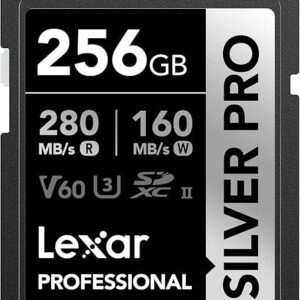 LEXAR PROFESSIONAL SILVER PRO SDXC UHS-II CARDS 280MBPS-256GB LSDSIPR256G-BNNNG