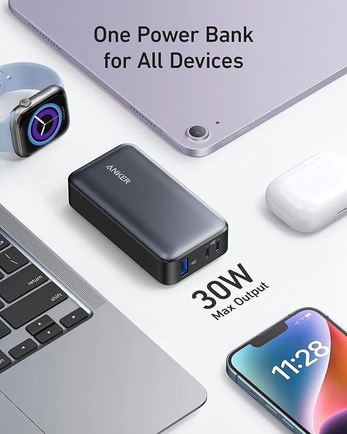 ANKER 533 POWERCORE 30W 10000MAH POWER BANK BLACK A1256H11 - Image 3