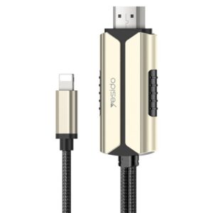 YESIDO Lightning HDMI Adapter 2M Gold HM13 | Gadgets