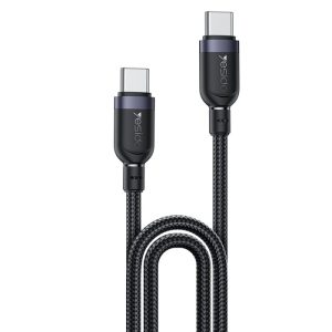 YESIDO 60W USB-C TO USB-C CABLE 2M BLACK CA192