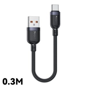 YESIDO 18W USB-A TO USB-C CABLE 1.2M BLACK CA132C