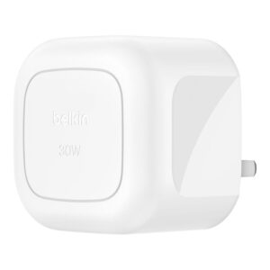 Power up your devices faster and smarter with the BELKIN BOOST CHARGE Compact USB-C Wall Charger 30W.