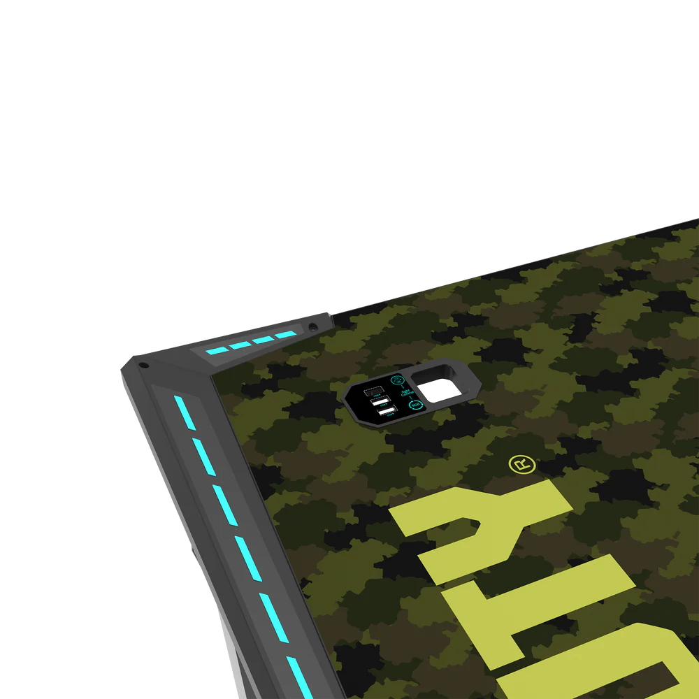 GameOn Phantom XL L-Shaped RGB Flowing Light Gaming Desk (Black/Green, COD-PHANTOMXL-L-02) - Dynamic and Spacious Setup for Gamers - Image 8