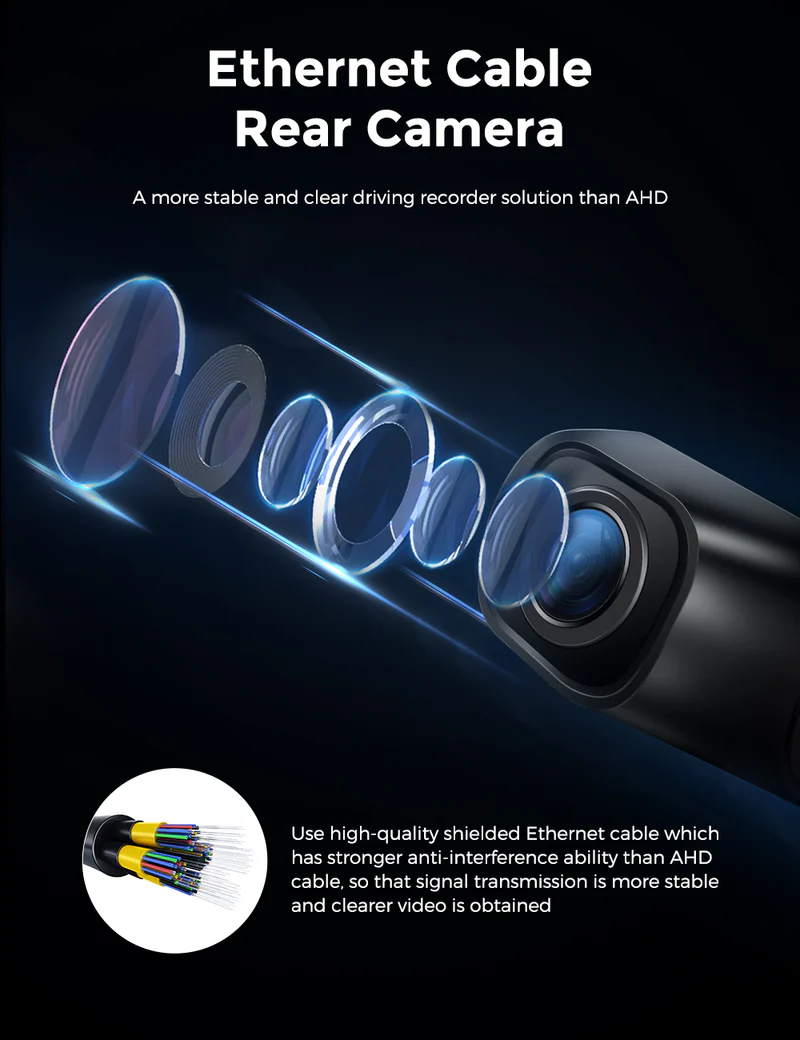 AZDOME 4K Front and Rear Dash Camera Kit with 3.19-Inch Screen, IR Night Vision, 24H Parking Mode - M550 - Image 4