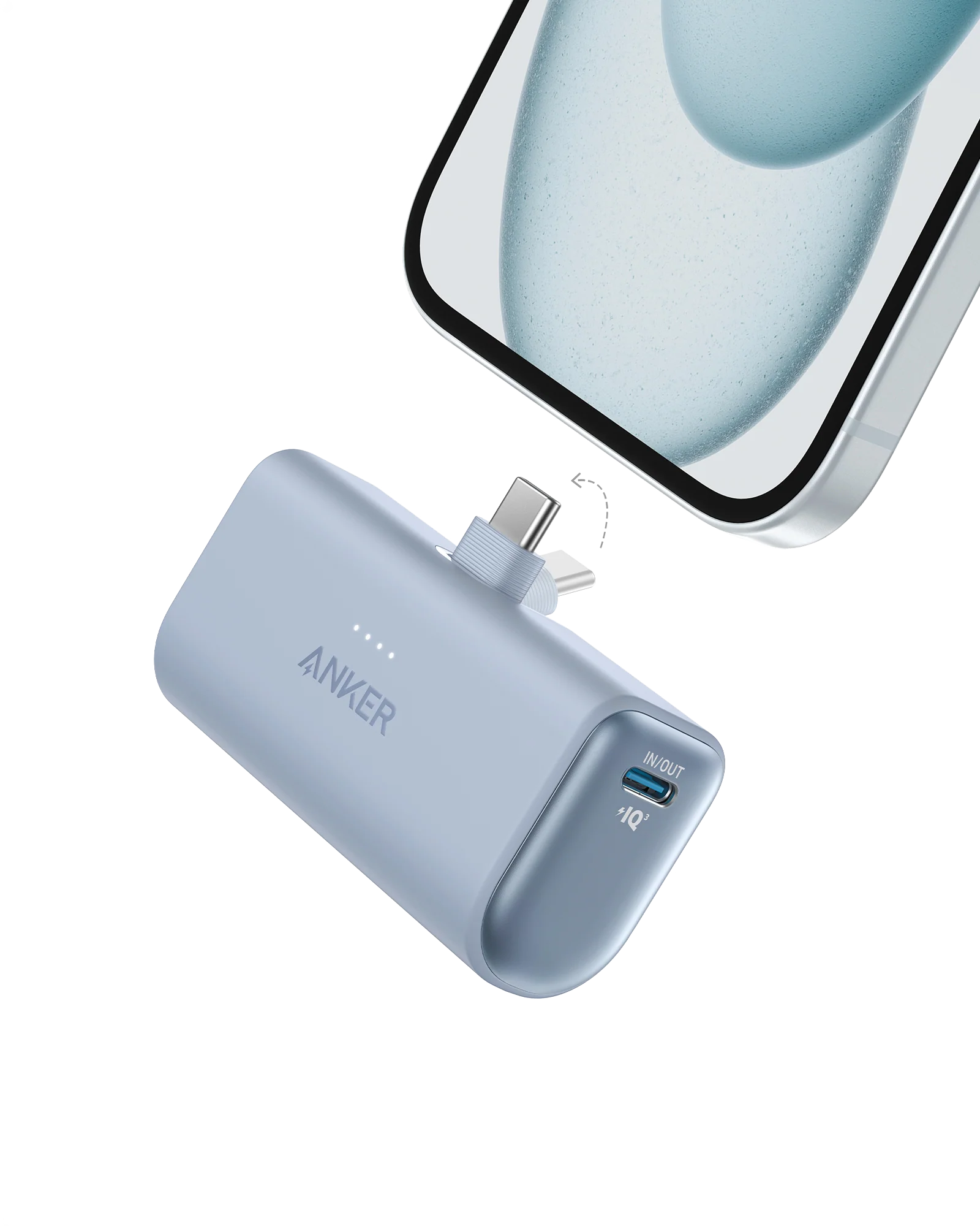 Power up wherever you go with the ANKER Nano 22.5W Power Bank (A1653H31) in Blue.