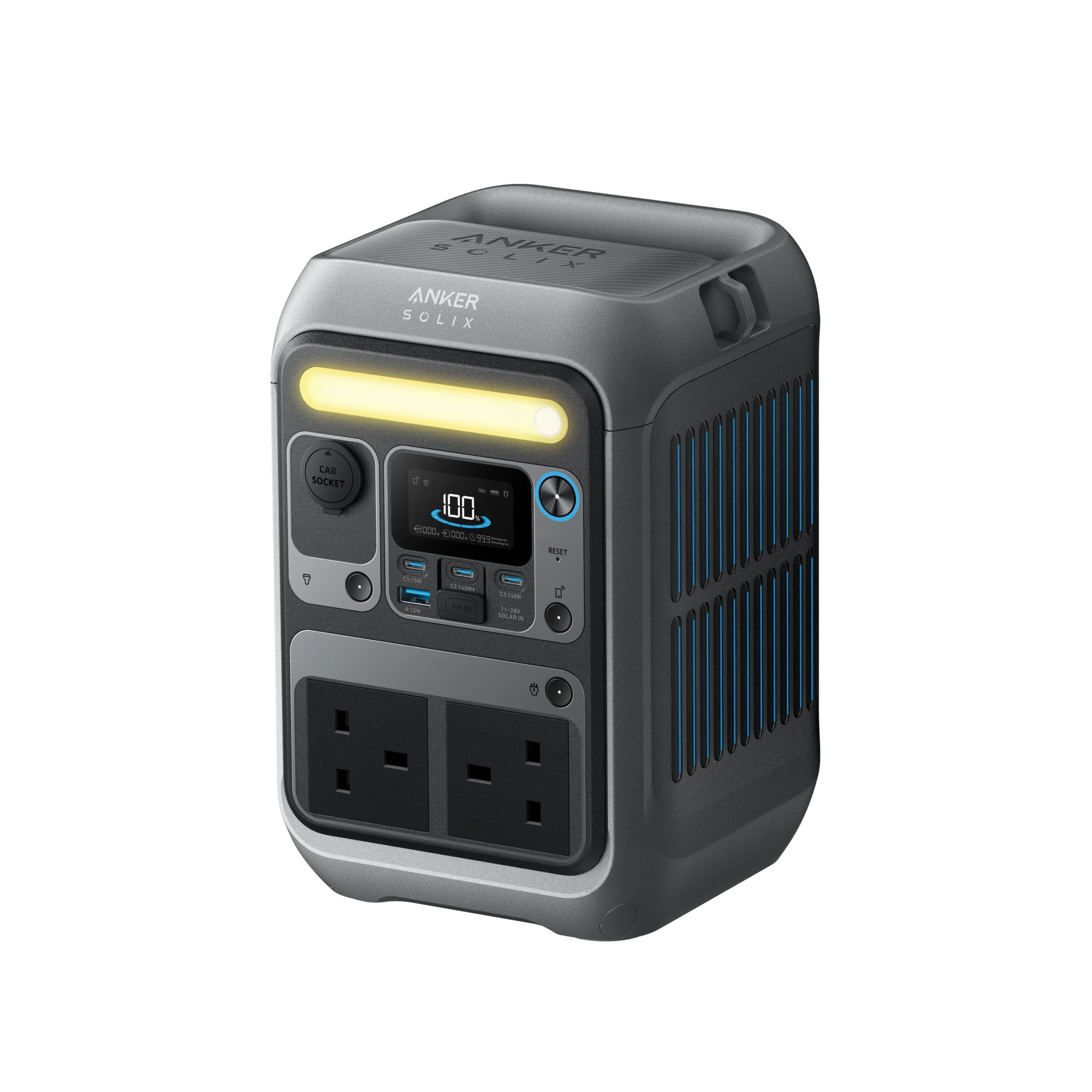 Power your adventures and emergencies with the ANKER SOLIX C300X Portable Power Station.