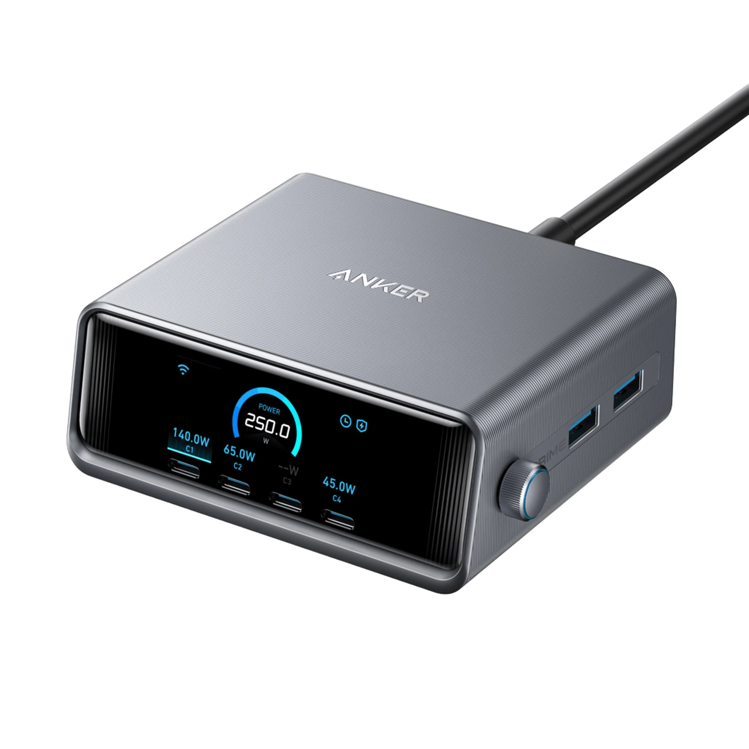 Experience next-level charging power with the Anker Prime 250W Smart Ultra Powerful Desktop Charger.