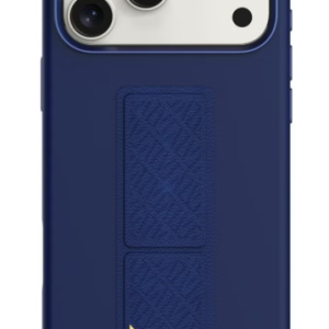 LEVELO IPHONE 17 PRO MORPHIX SILICONE CASE WITH LEATHER GRIP DARK BLUE LVLMRPS17PDBK
