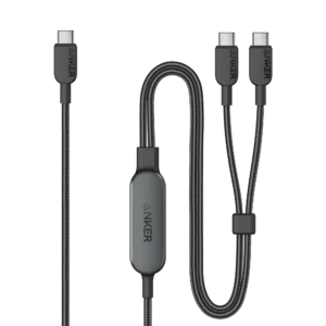 ANKER 2 IN 1 USB C TO USB C 140W 4FT CABLE BLACK A8895H11