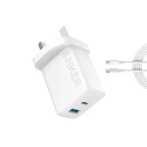 ANKER 2 PORT HIGH SPEED CHARGER WITH USB C CABLE 20W WHITE B2348K21