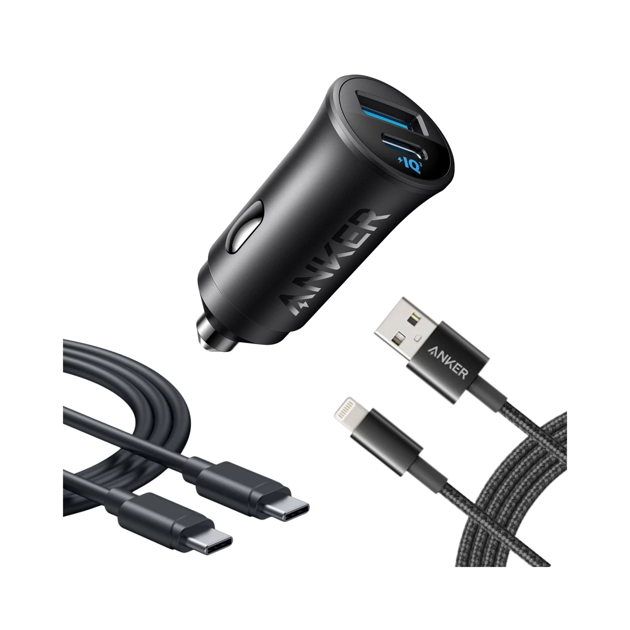 ANKER 30W 2 PORT CAR CHARGER BLACK B2741H11