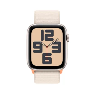Stay connected, active, and stylish with the APPLE WATCH SE GPS 44MM (2nd Generation) in a sleek Starlight Aluminium Case paired with the soft and breathable Starlight Sport Loop (Model MRE63).