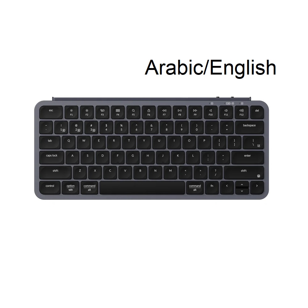 Experience powerful performance in a minimalist form with the KEYCHRON B1 PRO Ultra Slim Wireless Keyboard in Space Grey (Arabic Layout)