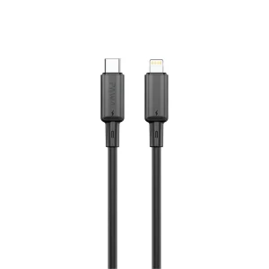 PAWA 30W USB C TO LIGHTNING QUICK CHARGING PVC CABLE BLACK 1.2M PW-BDC312CL-BK