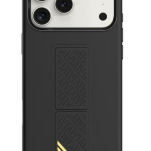 LEVELO IPHONE 17 PRO MORPHIX SILICONE CASE WOTH LEATHER GRIP BLACK LVLMRPS17PBK