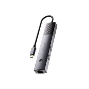 BLUPEBBLE C6 MULTIMEDIA TOGGLE HUB 6 IN 1 4K HDMI USB-C 2XUSB-A TOGGLE BUTTON BP-C6TOGGLEHUB6IN1-GY