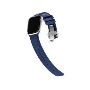 BLUPEBBLE FLEXOR PREMIUM FLUORO RUBBER WATCH BAND 42/44/45/49MM WITH PRECISION STEEL CLASP BLUE BP-FLEXOR-BL