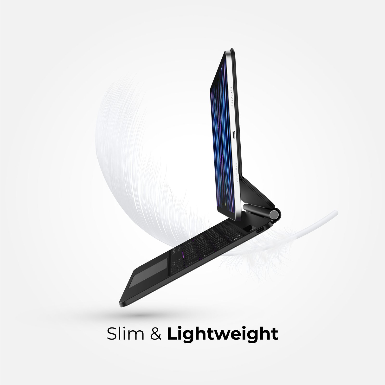 BLUPEBBLE APPLE IPAD 12.9 INCH MAGIC FOLIO KEYBOARD WITH TRACKPAD ENG/ARB BP-FOLIO-MT129INBK-AR-EN- - Image 5