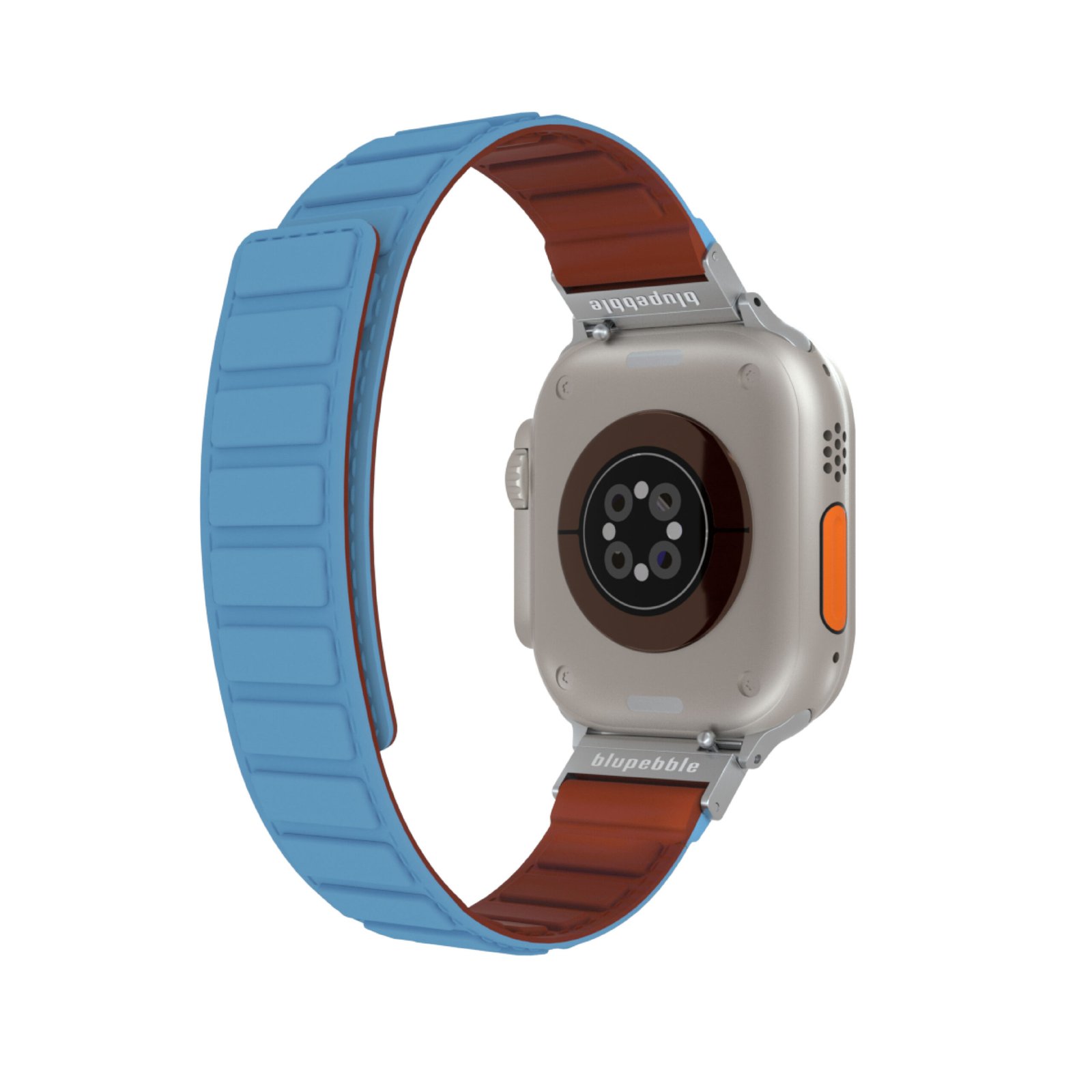 BLUPEBBLE HOCHFEILER SILICONE REVERSIBLE MAGNETIC STRAP 49/45/44/42MM BLUE/BROWN BP-HOCHFEI49-BLBR - Image 2