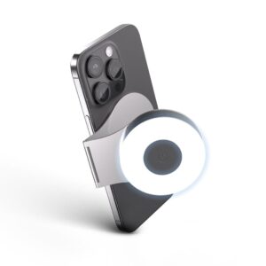 BLUPEBBLE LUMI MAG MAGNETIC ALUMINIUM ALLOY STAND WITH LED LIGHT GREY BP-LUMIMAG-GY