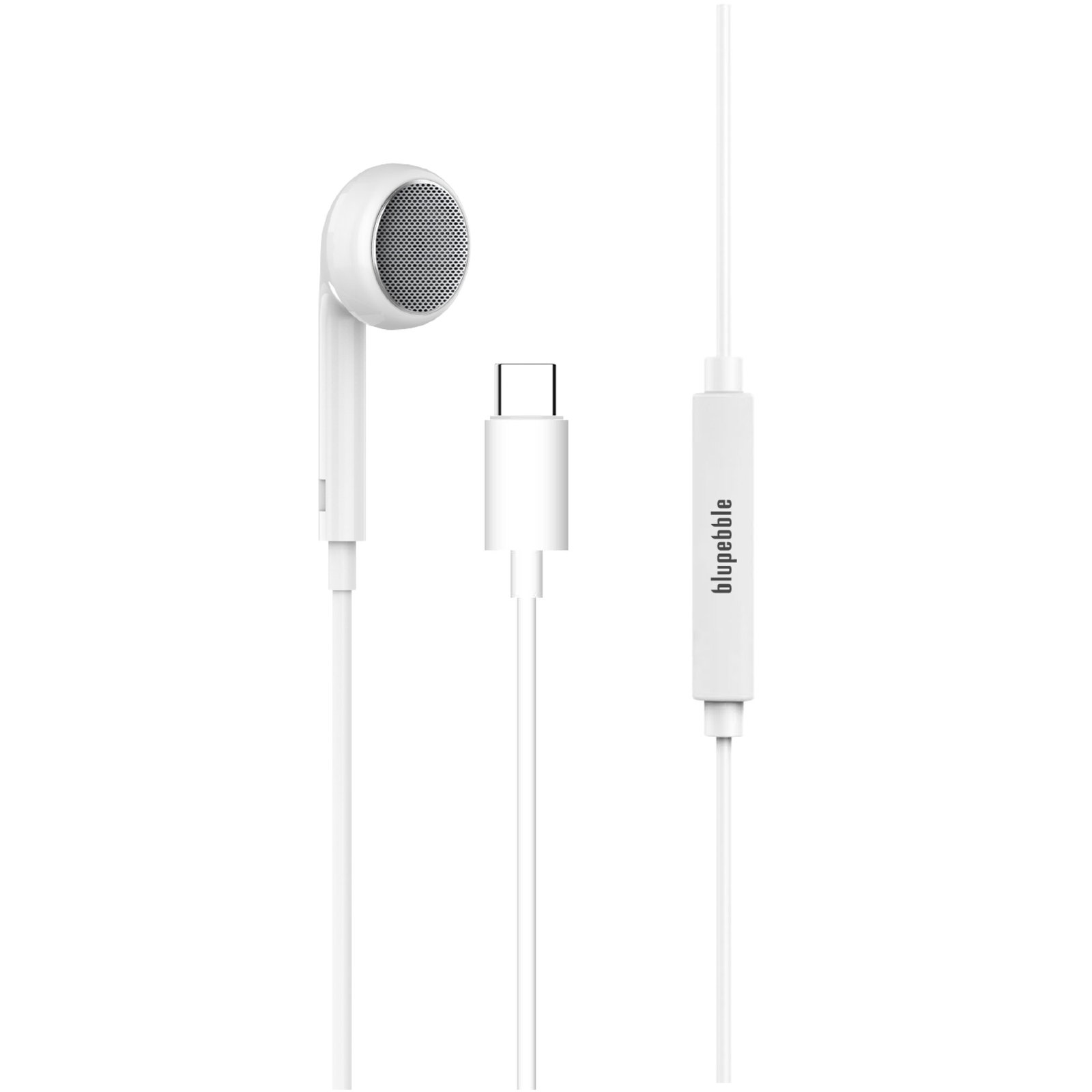 BLUPEBBLE MONO STEREO EARPHONE WITH TYPE-C CONNECTOR 1.2 METER WHITE BP-MONOTC-WH - Image 3