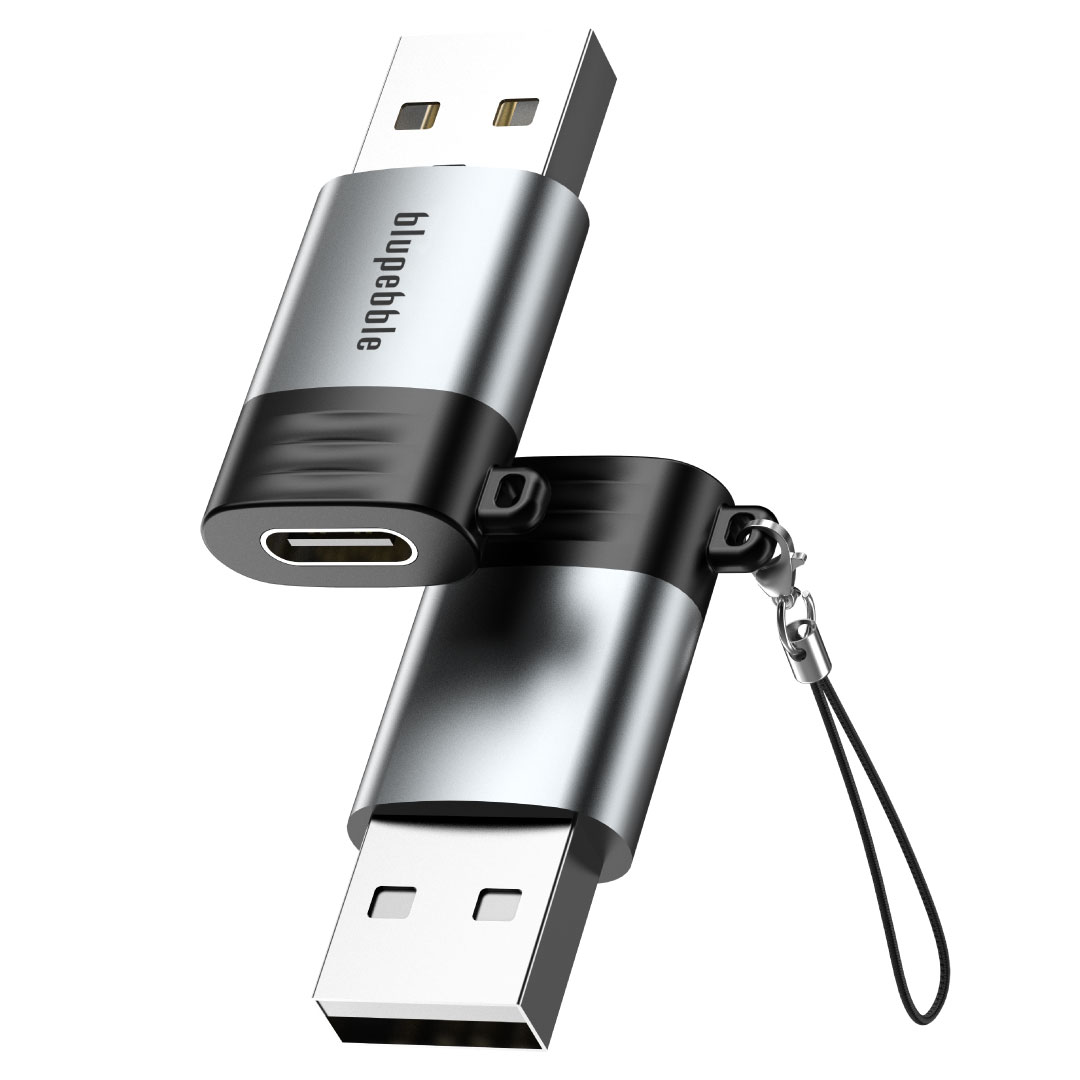 The BluPebble USB A 3.0 to USB C OTG Adapter (Gray) is the perfect solution for connecting USB-A devices to USB-C enabled smartphones, tablets, or laptops.