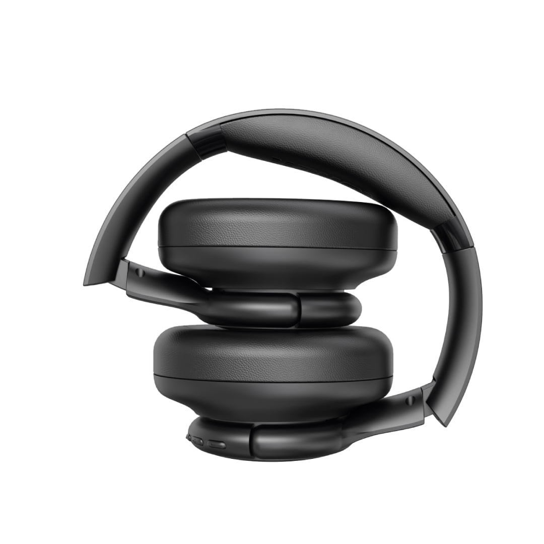 Blupebble C50 Over-Ear Foldable Hybrid Noise Cancelling Headphones - Black BP-PAC50ANC-BK - Image 2