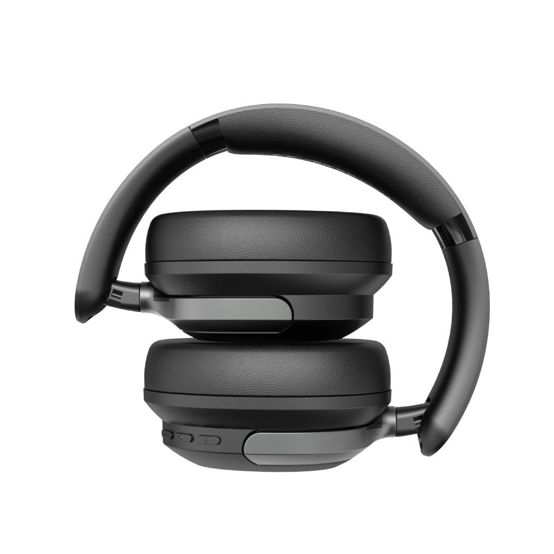 Bluepebble C80 Over-Ear Foldable Digital Hybrid Noise Cancelling Headphones - Black BP-PAC80ANC-BK - Image 7