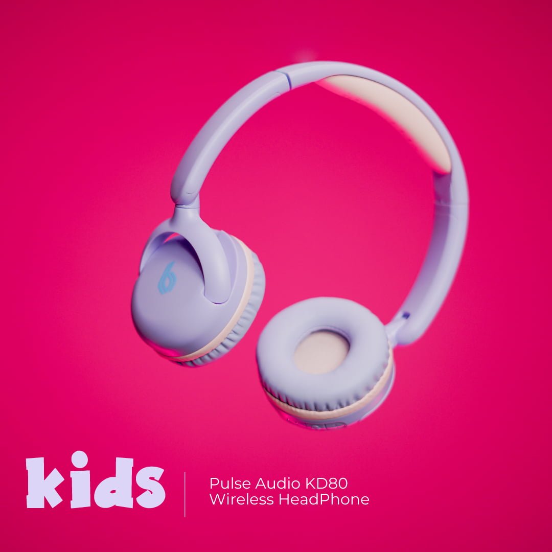 Bluepebble Kids Pulse Audio KD80 Wireless Headphones - Safe & Stylish BP-PAD80JNR - Image 6
