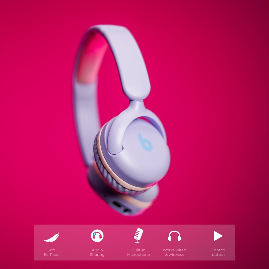 Bluepebble Kids Pulse Audio KD80 Wireless Headphones - Safe & Stylish BP-PAD80JNR - Image 5