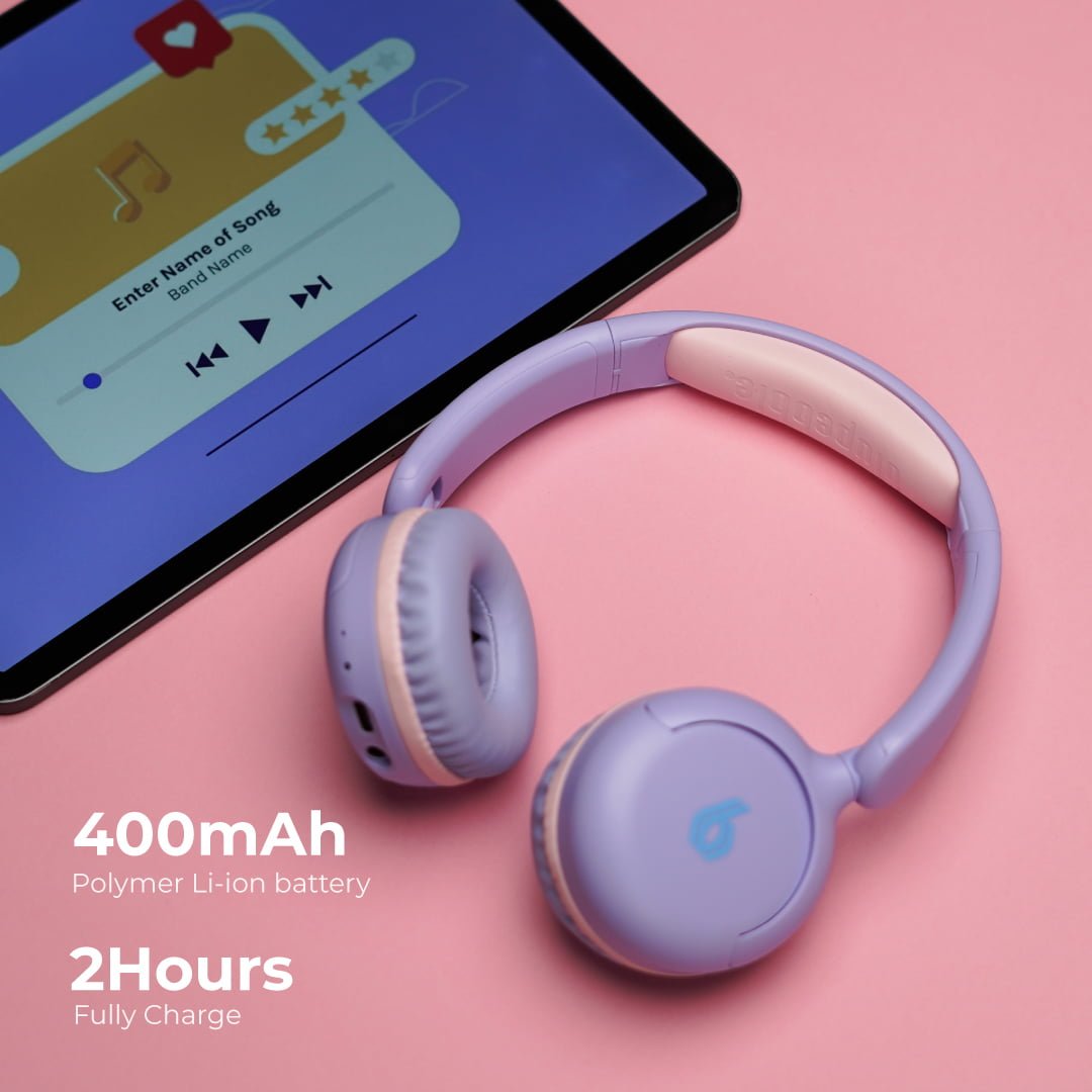 Bluepebble Kids Pulse Audio KD80 Wireless Headphones - Safe & Stylish BP-PAD80JNR - Image 3