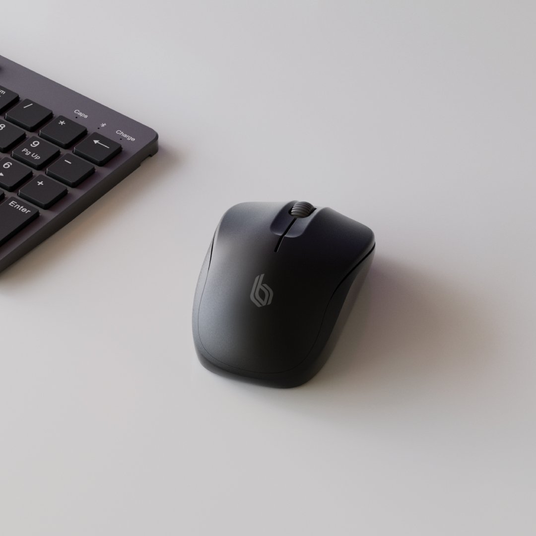 Blupebble Pebble Wireless Mouse 1000 DPI Dual Mode Black BP-PEBBLEMOUSE1-BK - Image 2