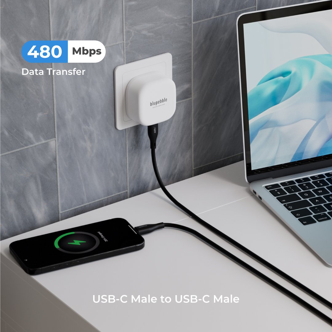 Bluepebble PowerFlow PD60W USB-C to USB-C Cable - Fast and Durable BP-PFUSBC-60W - Image 7
