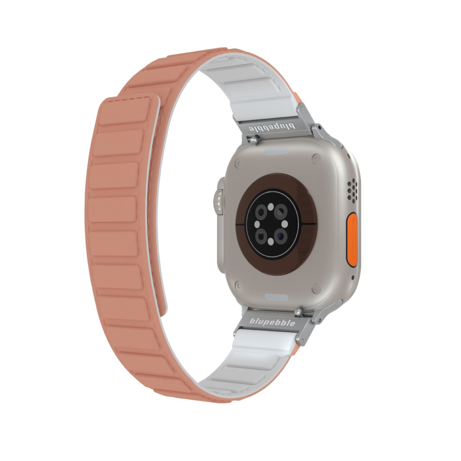 BLUPEBBLE ROSA SILICONE REVERSIBLE MAGNETIC STRAP 41/40/38MM PINK/WHITE BP-ROSA41-PKW - Image 2