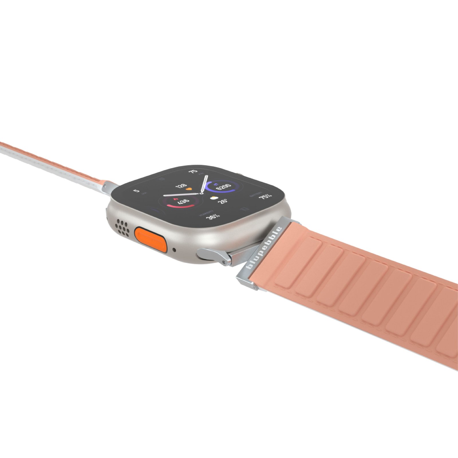 BLUPEBBLE ROSA SILICONE REVERSIBLE MAGNETIC STRAP 41/40/38MM PINK/WHITE BP-ROSA41-PKW - Image 6