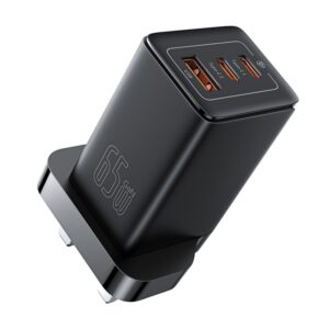 BASEUS 3 IN 1 65W GAN 5 PRO FAST CHARGER BLACK