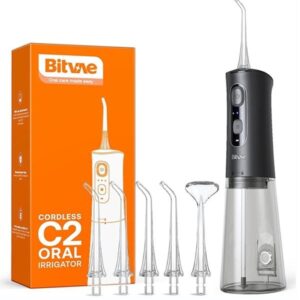 BITVAE WATER FLOSSER WITH 6 NOZZLES BLACK BV-C2