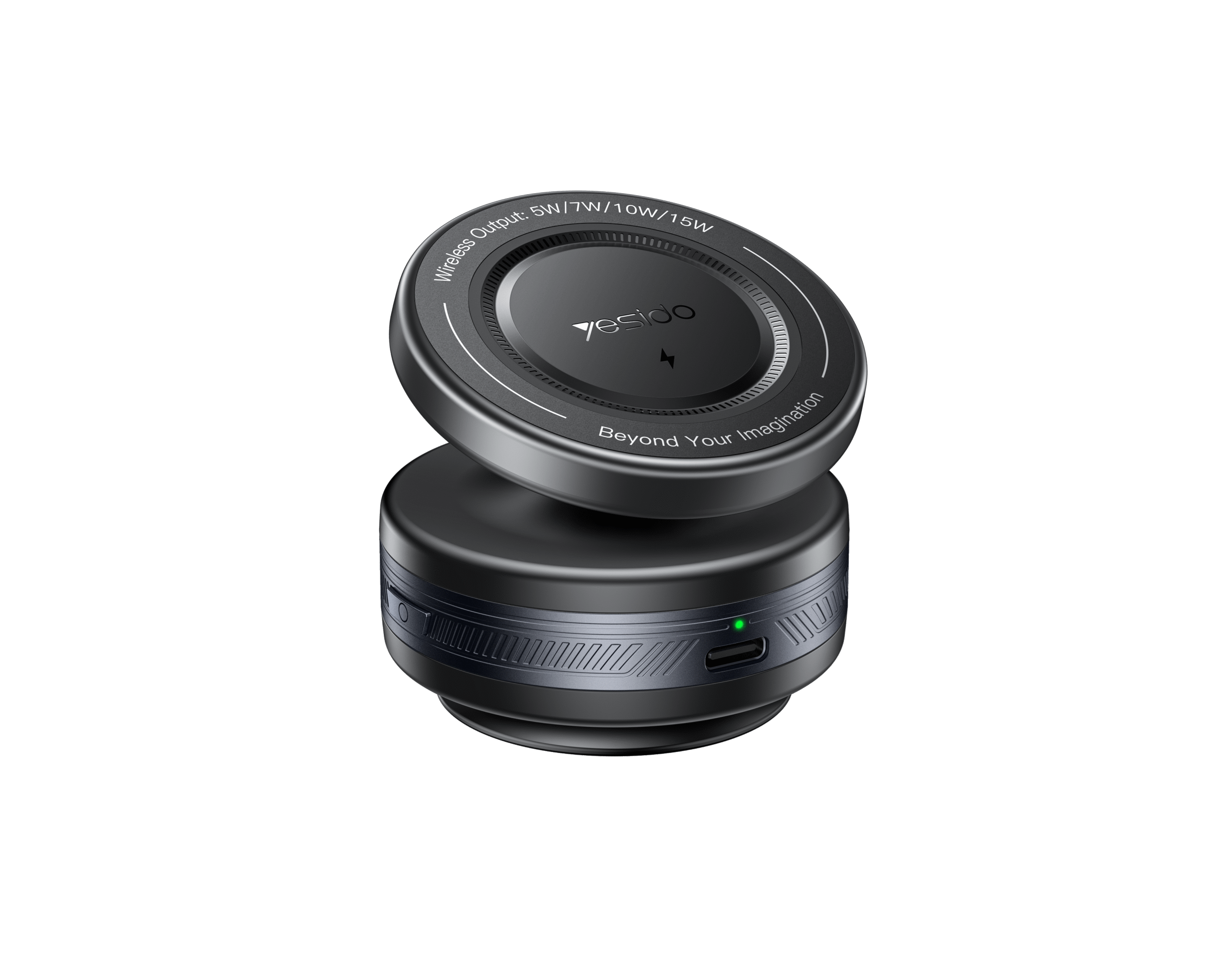 Upgrade your in-car experience with the YESIDO C310 Magnetic Wireless Vacuum Suction Cup Phone Holder