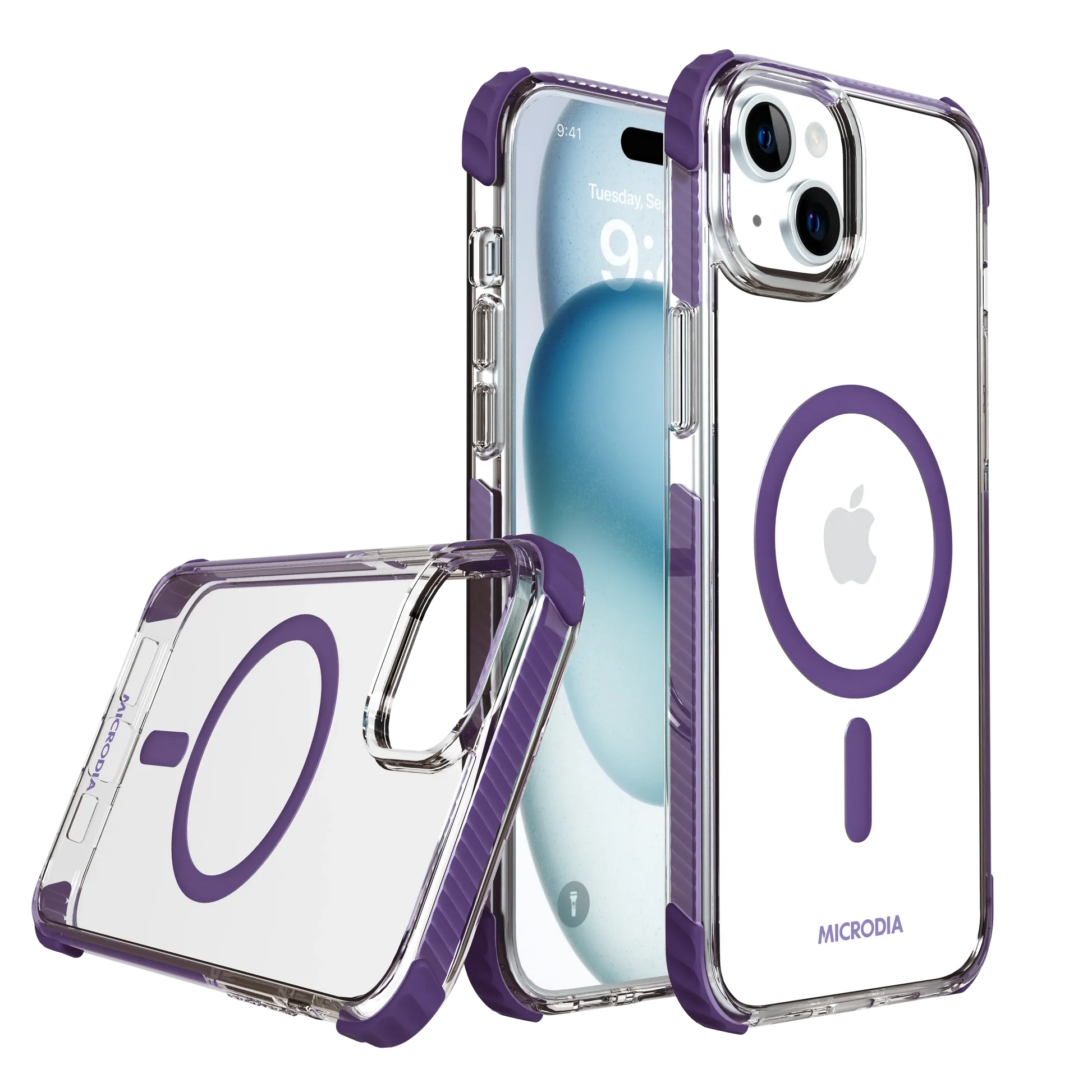 Microdia iPhone 15 Plus Case Purple
