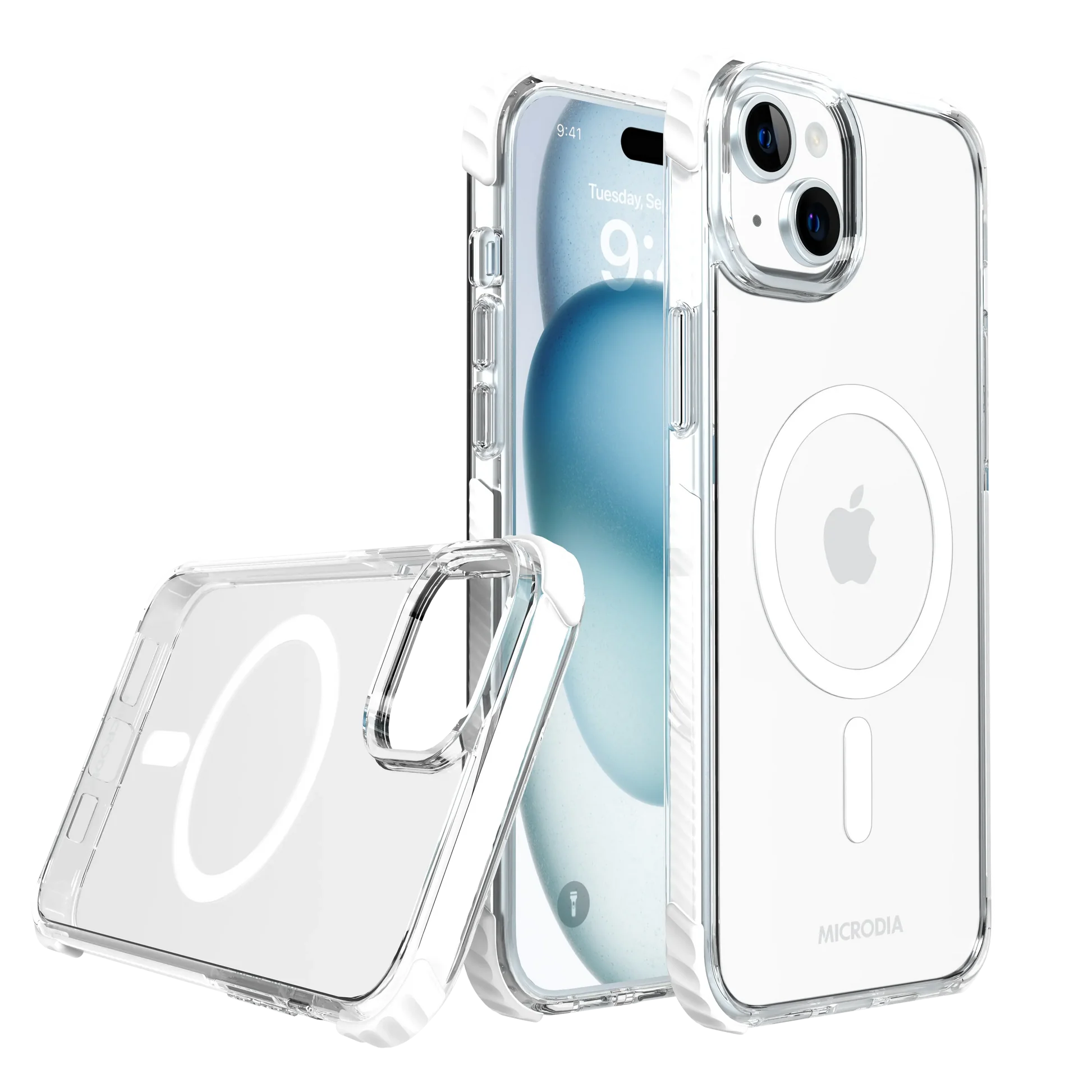 Microdia iPhone 15 Plus Crystal Gear Case