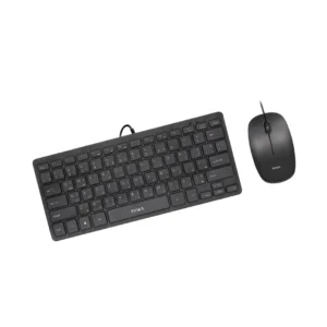 PAWA WIRED SLIM KEYBOARD AND MOUSE MINI DESKTOP PACK BLACK PW-CMBMKEA2-BK