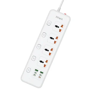 PAWA UNIVERSAL POWERSTRIP WITH 4AC + 65W WHITE PW-PSTN654P-WH