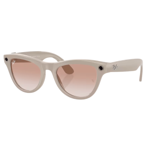 RAYBAN META WAYFARER SUNGLASSES F SHINY DARK GRAY L G15 GRADIENT CINNAMON PINK RW4010